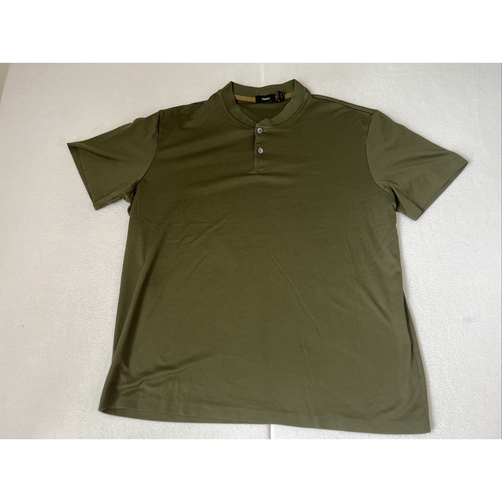 Theory Mens Shortsleeve Berk Tee Current Pique Size Xl Green